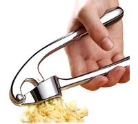 Garlic Press, Garlic Crusher Press to Press Clove and Smash Ginger Handheld Zinc Alloy Rust-Proof Tool for Kitchen