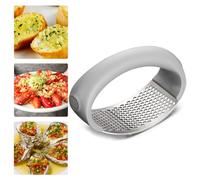 Garlic Press, Garlic Press Rocker Crusher Masher, Portable Manual High Performance Garlic Mincer, Garlic Chopper for Household Kitchen Appliances (Grey)