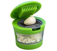 Garlic Press Manual Garlic Crusher with Stainless Steel Blades Garlic Mincer Kitchen Garlic Rocker Garlic Press Crusher for Kitchen, Camping, Picnic, 3x2.3 Inch