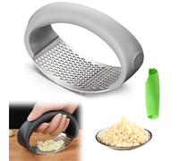 Garlic Press Rocker 2PCS Stainless Steel Garlic Press Crusher Garlic Mill for Kitchen Aid (Grey 2PCS)