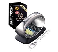 Garlic Press Rocker Stainless Steel with Eject Base + Scraper Spoon, Innovative 3D Cutting, Easy Crush & Clean Garlic Mincer, Premium Garlic Peeler Tool with Non-Slip Ergonomic Grip, 5 Year Warranty