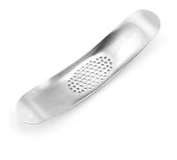 Garlic Press, Stainless Steel Crusher - Easy Squeeze, Dishwasher Safe, Rust-Proof - Kitchen Must-Have, Silver