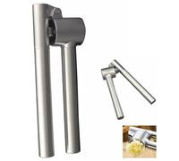Garlic Press, Stainless Steel Garlic Mincer Removeable Insert Easy Clean rustless Kitchen Tool gralic Press Squeeze-and-Press