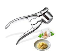 Garlic Press Stainless Steel Garlic Press 1 Pcs 2 In 1 Garlic Crusher Professional Kitchen Garlic Press for Nuts, Food Squeezer, Easy to Clean and Durable