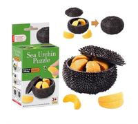 Garlic Puzzle Toy,3D Assembling Educational Toy,Orange Sea Urchins Garlics Shape Puzzles,3D Space Sense Exercise Enhance Memory,Garlic Shape Puzzle Educational Learning Toys
