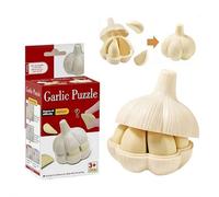 Garlic Puzzle Toy,Fruit Puzzles Educational Toys,Funny Sea Urchin Tangerine 3D Puzzles Matching Game Food Assembly Decompression Toys,3D Space Sense Exercise Enhance Memory for Kids Birthday Gifts