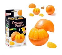 Garlic Puzzle Toy,Fruit Puzzles Educational Toys,Funny Sea Urchin Tangerine 3D Puzzles Matching Game Food Assembly Decompression Toys,3D Space Sense Exercise Enhance Memory for Kids Birthday Gifts