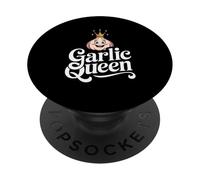 Garlic Queen Cartoon Funny Design PopSockets Adhesive PopGrip