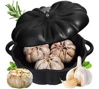Garlic Roaster, Cast Iron Garlic Roaster for Oven Grill, Serve Fresh Roasted Garlic Baker for Kitchen Outdoor Cooking, Kitchen Utensils, Kitchen Gadgets for Cast Iron Large Baked Potato Cooker