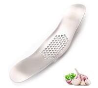 Garlic Rocker Crusher Mincer Press Dishwasher Safe, Stainless Steel Garlic Crusher Press