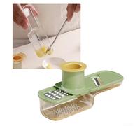Garlic Slicer for Home Cooking Use on Garlic Zucchini Cucumber and Other Soft Produce with Space-Saving Design (White)
