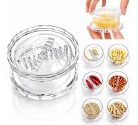 Garlic Twister Mincer and Ginger Mincer Tool - Food-Grade Plastic Clear Manual Garlic Mincer Crusher Tool for Garlic, Multi-Functional Mincer for Onion, Ginger, Onion, Herbs and Nuts (1pc)