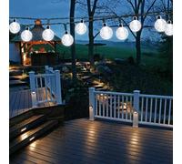 Garlocht Solar Fairy Lights, 30LED 16Ft/5M Solar String Lights Waterproof 8 Modes String Lights Solar Powered Garden Lights, Decorative Lighting for Home, Garden, Party(Cool White)