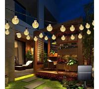 Garlocht Solar String Lights,100LED 12M/39Ft Solar Fairy Lights Outdoor Waterproof, Garden Lights with 8 Modes,Decorative Lighting for Home,Patio, Yard, Wedding, Decorations（Warm White）