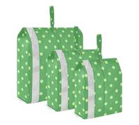 Garment Bag Closet Storage, Luggage Space Saver, Polka Dots Green Mid Century Modern, Waterproof, 3 Set Travel Packing Cubes For Suitcases,Organizadores De Maletas Para