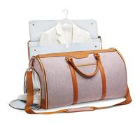 Garment Bag for Travel, Carry On Garment Bag, Convertible Duffel Bag with Shoe Compartment, Perfect for Business Trips and Weekend Getaways, Pink, Travel