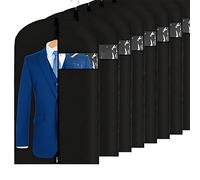 Garment Bag Suit Bag for Storage and Travel, 8 Packs Garment Covers for Hanging Clothes on Closet or Travel, 39 Inch Waterproof Suit Covers for Storage Suits, T-shirts and Jackets