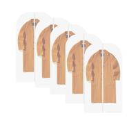 Garment Bags Covers, Clothes Covers Protector Bags Garment Covers Dustproof Moth Proof Coat Bag, Translucent Suit Cover Waterproof Anti-mite Breathable Suit Protector (5 Pcs White,60 x 100cm)