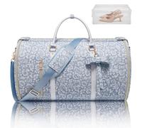 Garment Bags for Travel for Women, White-Blue, 20.5x10x12.5 inches, Travel Bag