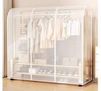 Garment Cover Bag, Zipped Protective Dustproof PEVA Storage for Hanging Clothes and Coat Racks, Dust Cover for Garment Racks and Shelves