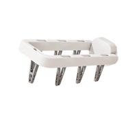 Garment Drying Rack Wall Mounted Fold-Down 7 Clip Holder, HIPS Organizer for Dorm Laundry, Compact Home Use Small Item Drying Holder Underwear Clip Hanger Wall Fold Storage Apartment Air Dry Dorm Area