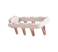 Garment Drying Rack Wall Mounted Fold-Down 7 Clip Holder, HIPS Organizer for Dorm Laundry, Compact Home Use Small Item Drying Holder Underwear Clip Hanger Wall Fold Storage Apartment Air Dry Dorm Area