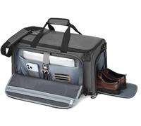 Garment Duffle Bags for Travel, Convertible Garment Bag with Shoe Compartment, 2 in 1 Carry on Suit Garment Bags for Men Women, All in One Hanging Suit Travel Bag for Airplanes, 55L, Dark Grey + Black