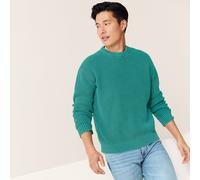 Garment Dyed Cotton Drifter Jumper lands end Teal M