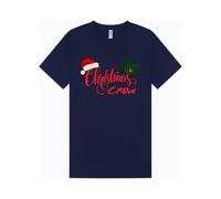 GARMENT GUARDIANS Christmas Crew T Shirts - Family Christmas T-Shirts for Men & Women, Matching Christmas Eve Outfits, Holiday T Shirt - Perfect for Xmas Looks Navy