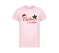 GARMENT GUARDIANS Christmas Crew T-Shirts - Family Matching Outfits for Men & Women, Perfect for Xmas Looks - Light Pink