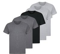 GARMENT GUARDIANS Crew Neck T-Shirt for Men - Men's Short Sleeve T-Shirts - Classic Fit Multipack - 100% Cotton Tops - 5 Pack