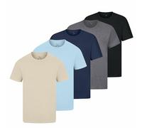 GARMENT GUARDIANS Crew Neck T-Shirt for Men - Men's Short Sleeve T-Shirts - Classic Fit Multipack - 100% Cotton Tops - 5 Pack