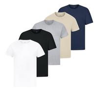 GARMENT GUARDIANS Crew Neck T-Shirt for Men - Men's Short Sleeve T-Shirts - Classic Fit Multipack - 100% Cotton Tops - 5 Pack