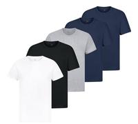 GARMENT GUARDIANS Crew Neck T Shirt for Men - Men's T-Shirts with Short Sleeve - Mens T-Shirts with Classic Fit -Multipack Plain T-Shirt - 100% Cotton Tops & T-Shirts - 5 Pack of T Shirts