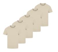 GARMENT GUARDIANS Crew Neck T-Shirt for Men - Short Sleeve, Classic Fit, Multipack Plain Tops - 100% Cotton - 5 Pack