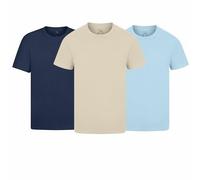 GARMENT GUARDIANS Crew Neck T-Shirt for Men - Short Sleeve, Classic Fit, Multipack Plain Tops - 100% Cotton - 3 Pack