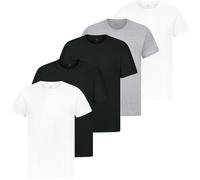 GARMENT GUARDIANS Crew Neck T-Shirt for Men - Short Sleeve, Classic Fit - Multipack Plain Tops - 100% Cotton - 5 Pack