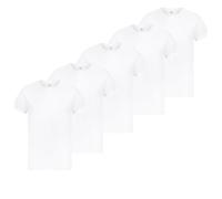 GARMENT GUARDIANS Crew Neck T-Shirt for Men - Short Sleeve, Classic Fit, Multipack Plain Tops - 100% Cotton - 5 Pack