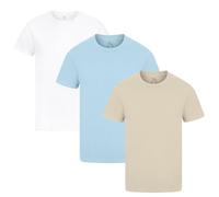 GARMENT GUARDIANS Men's 3 Pack Classic Fit Crew Neck T-Shirts - Short Sleeve, Multipack Plain T-Shirt - 100% Cotton Tops & T-Shirts - Summer Essentials, Size M