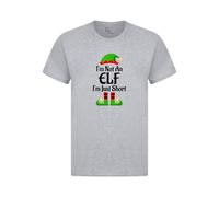 GARMENT GUARDIANS Unisex I'm Not an Elf I'm Just Short Funny Christmas T-Shirt - Black Top for Family Celebrations, Christmas Eve Group Photos, & Matching Holiday Party Top for All