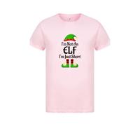 GARMENT GUARDIANS Unisex I'm Not an Elf I'm Just Short Funny Christmas T-Shirt - Black Top for Family Celebrations, Christmas Eve Group Photos, & Matching Holiday Party Top for All