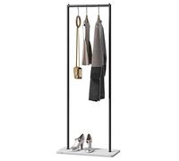 Garment rack Freestanding Coat Rack With Marble Base Nordic Modern Clothing Rack For Hanging Clothes Space Saving Clothes Rail Living Room Bedroom Clothes Organizer,60X30X150CM(Color:Black+White)
