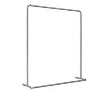 Garment rack Heavy Duty Clothes Rail With U-shaped Base, Silver Stainless Steel Clothing Rack For Hanging And Displaying Clothes, Single Rod Coat Rack For Bedrooms And Boutiques(Size:80X40X160CM)