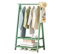 Garment Rack with Heavy-Duty Rail, Open Storage and 2-Tier Shoe Shelf for Organizing Clothes and Wardrobe