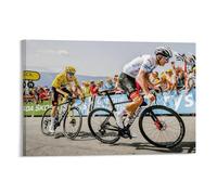 GARMERS Jonas Vingegaard And Tadej Pogacar Cycling Cyclist Canvas Poster Prints For Home Office Etc. Wall Deco Collections 12x18inch(30x45cm) Frame-style