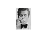 GARMERS Roger Moore with Martini Vintage Canvas Poster Print For Home Office Classroom Etc. Wall Decoration 24x36inch(60x90cm) Unframe-style