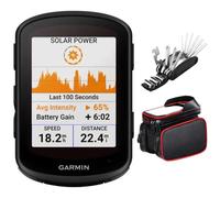 Garmin 010-02695-20 Edge 840 Solar, Compact GPS Cycling Computer, Device Only Bundle with Deco Gear 16-in-1 Multi-Function Bike Mechanic Repair Tool Kit & Deco Essentials Bike Frame Cell Phone Mount