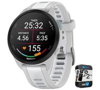 Garmin 010-02863-31 Forerunner 165 Music Smart Sport Watch, Mist Gray + Whitestone | Official USA Partner Model | Bundle with 2 YR CPS Enhanced Protection Pack