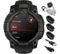 Garmin 010-02936-00 Instinct 3-45 mm Outdoor GPS Smartwatch AMOLED Black with Black Band Bundle with Charging Dock, Silicone Dust Cover 3 Pack and USB Type C Charging and Sync Cable