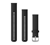 Garmin 010-12932-18 Band, Quick Release 20mm, Black Silicone w/Silver Hardware